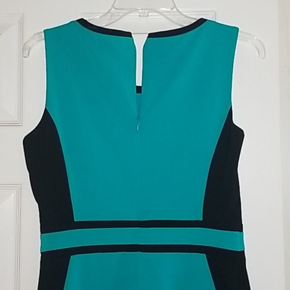 Turquoise and Black dress - Picture 3 of 3